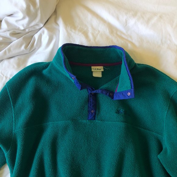 Vintage LL bean quarter snap/button fleece - Picture 4 of 4